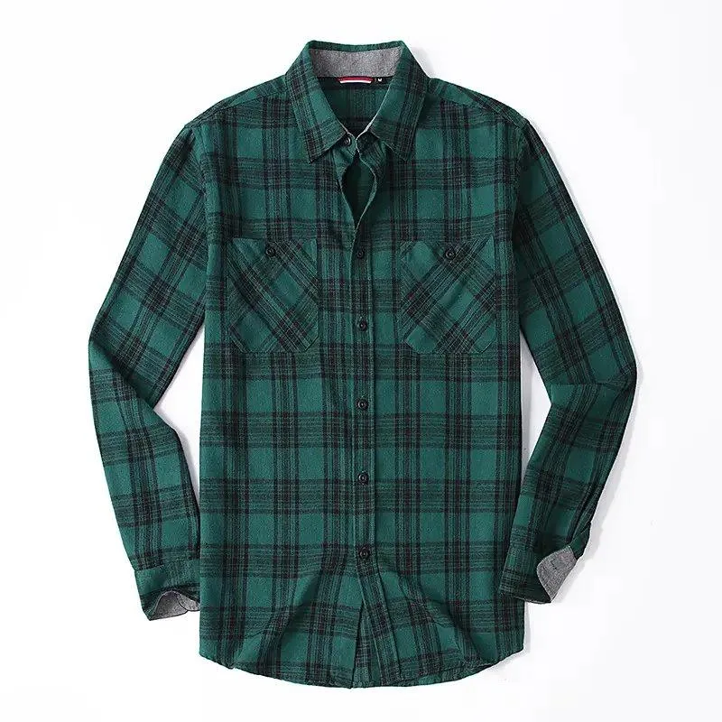 Brushed flannel shirt