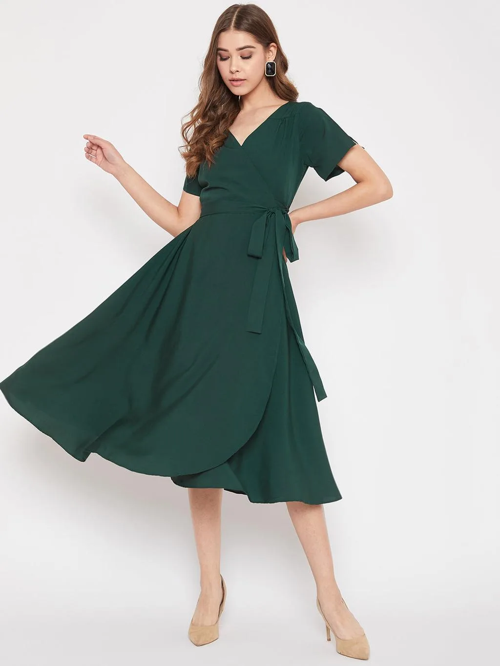 Midi wrap dress